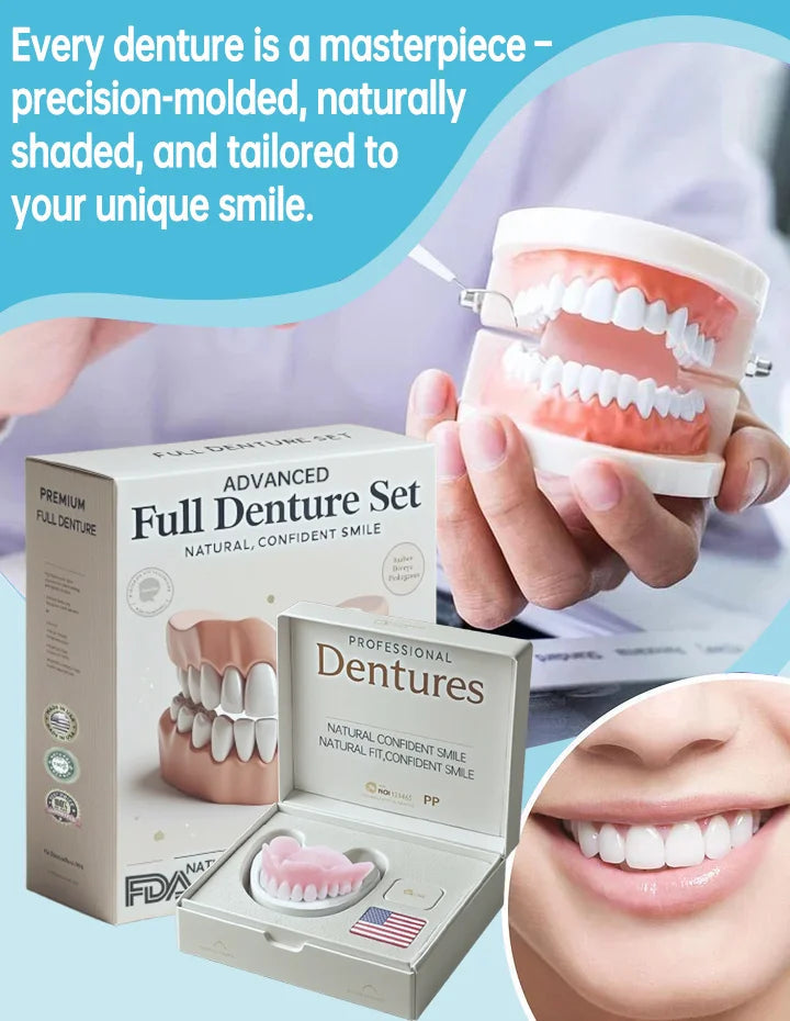 NESLEMY™🦷Advanced Customized Full Denture Set🦷 (⏰Limited time discount last 30 minutes⏰)