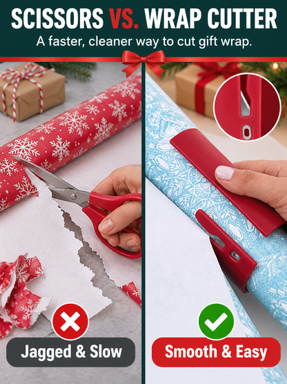 🔥 Christmas 50% OFF🎁Easy-Glide Gift Wrap Paper Cutter Set for Fast, Clean & Straight Cuts✂️