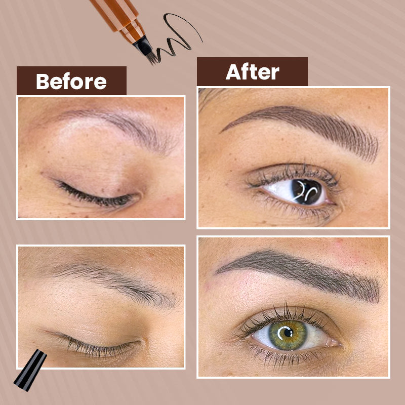 🔥👁️Juxek®Waterproof Four-tip Beard and Eyebrow Pen✨