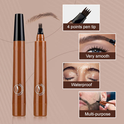 🔥👁️Juxek®Waterproof Four-tip Beard and Eyebrow Pen✨