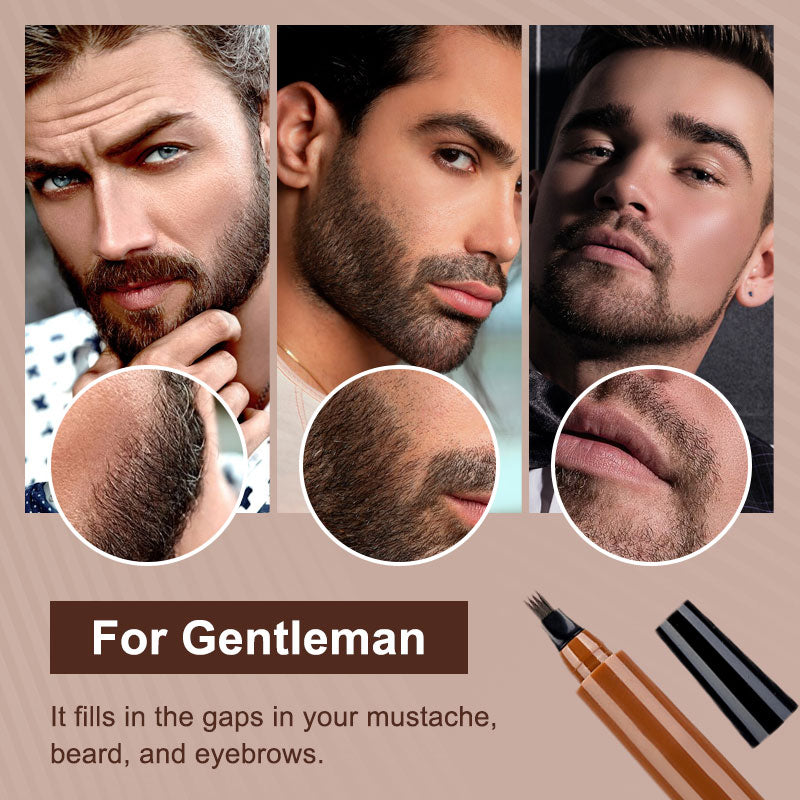 🔥👁️Juxek®Waterproof Four-tip Beard and Eyebrow Pen✨