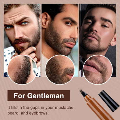 🔥👁️Juxek®Waterproof Four-tip Beard and Eyebrow Pen✨